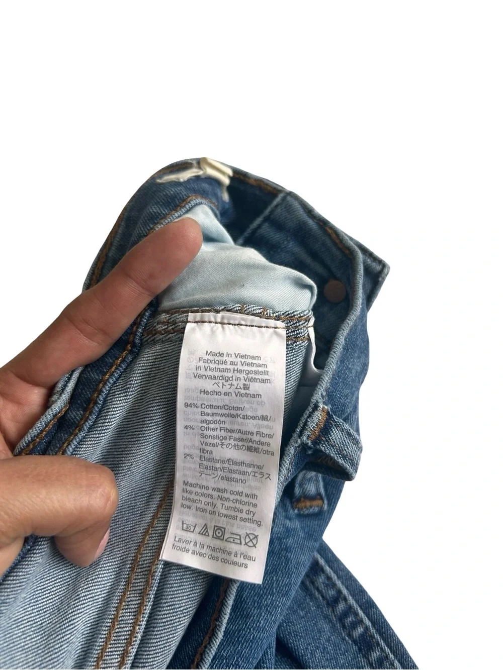 Madewell Blue 10” High-Rise Skinny Jeans with Frayed Hem. Sz 26